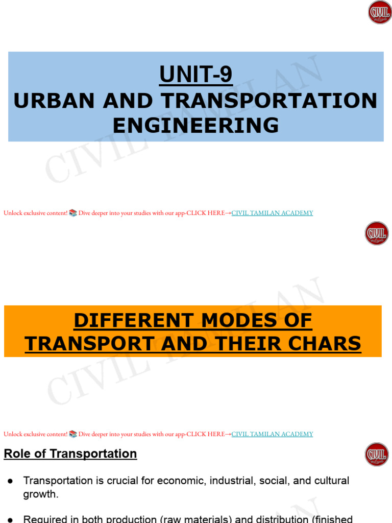U-9 (Ae - Te) Different Modes of Transport and Their - 250530 - 191945 ...