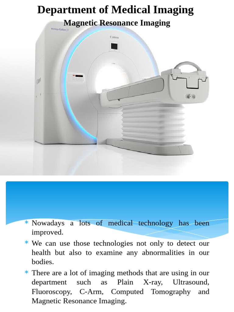 Magnetic Resonance Imaging | PDF | Medical Imaging | Magnetic Resonance ...