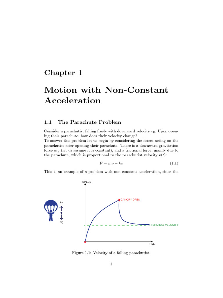 Parachute and Rocket Motion Analysis | PDF | Rocket | Force
