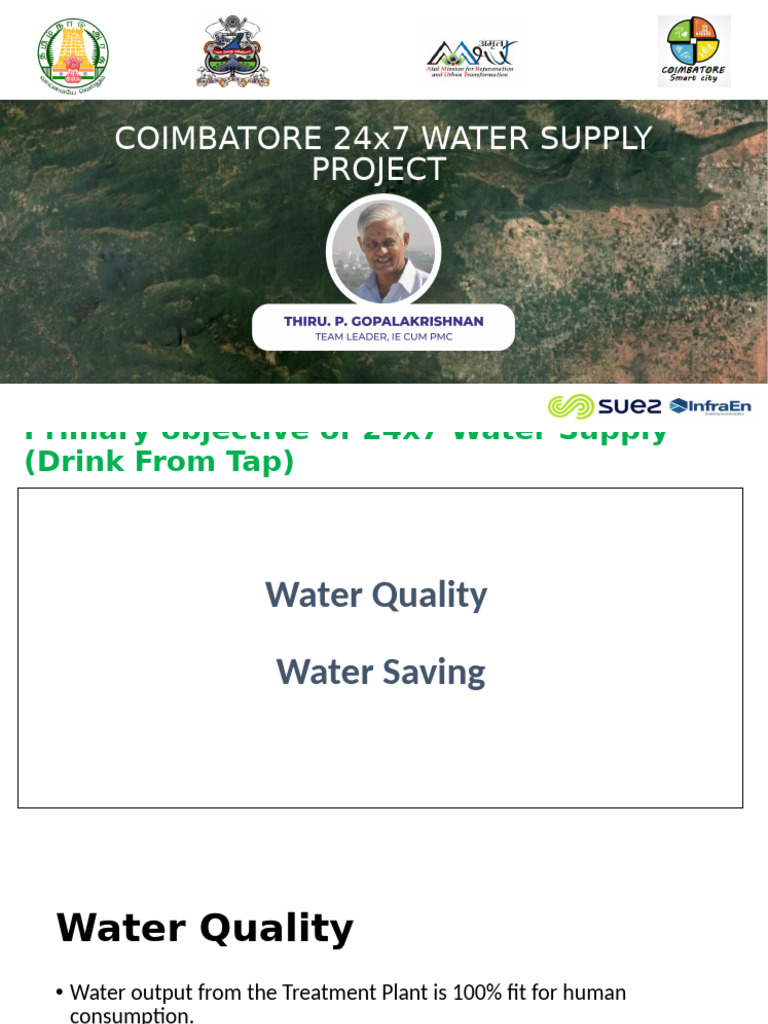 Coimbatore's 24x7 Water Supply Initiative | PDF | Water | Water Treatment