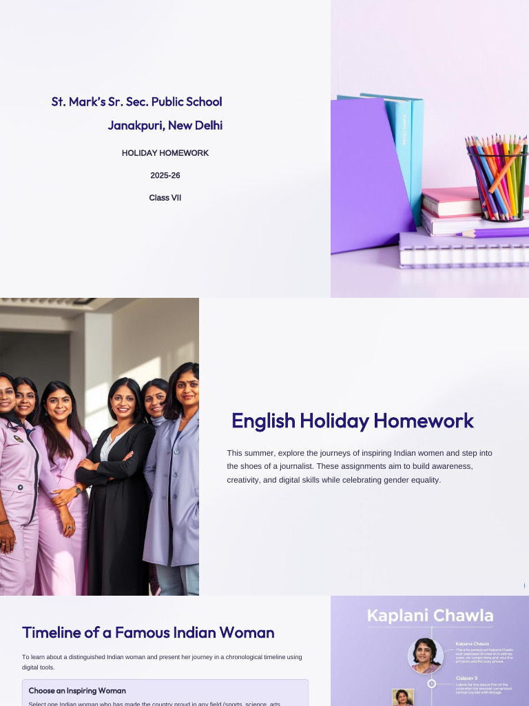 Class VII Holiday Homework 2025-26 | PDF | Climate Change | Building ...
