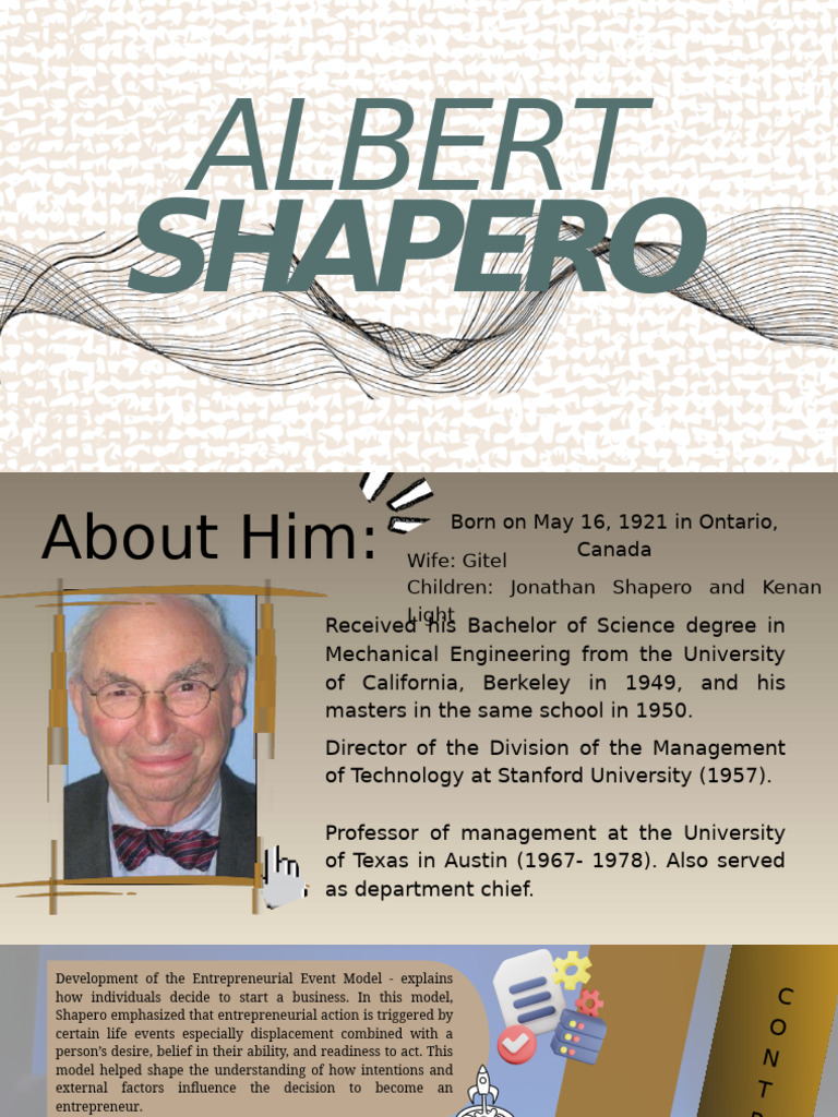 Shapero's Entrepreneurial Event Model | PDF | Entrepreneurship ...