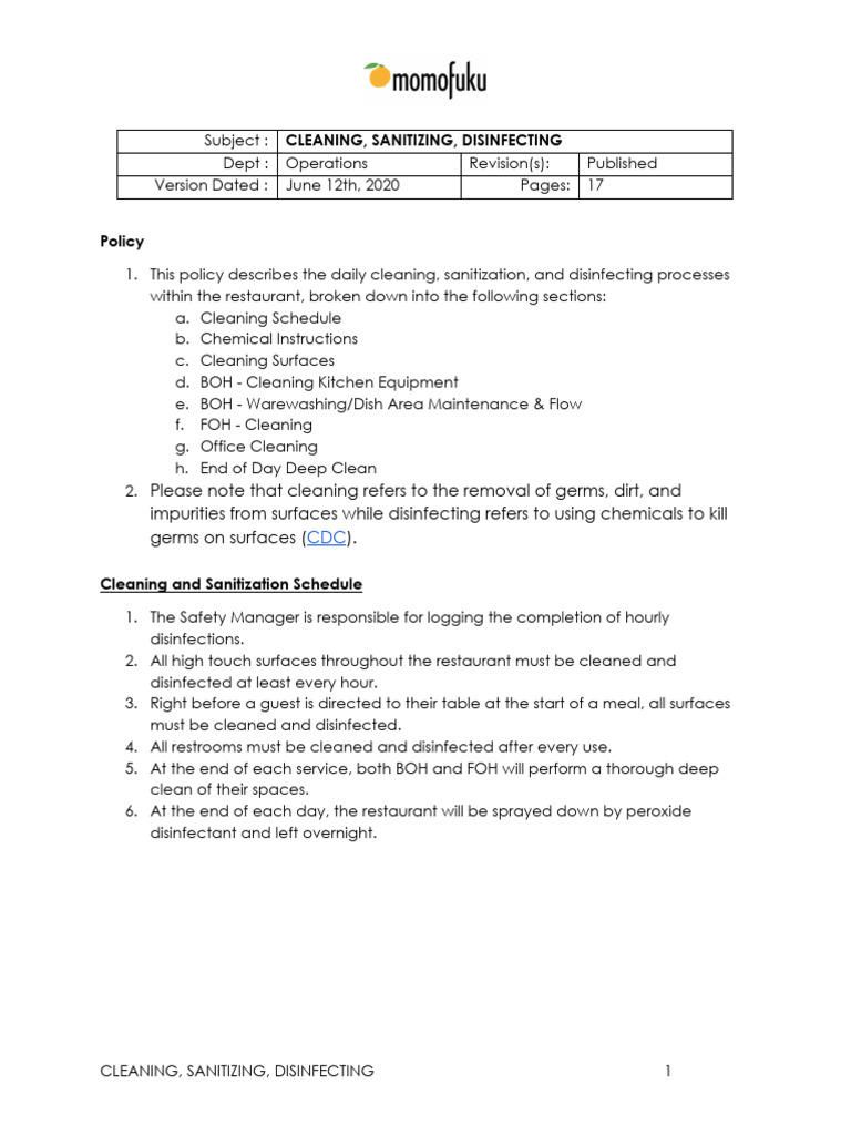 Cleaning and Disinfecting Protocols | PDF | Disinfectant | Hand Washing