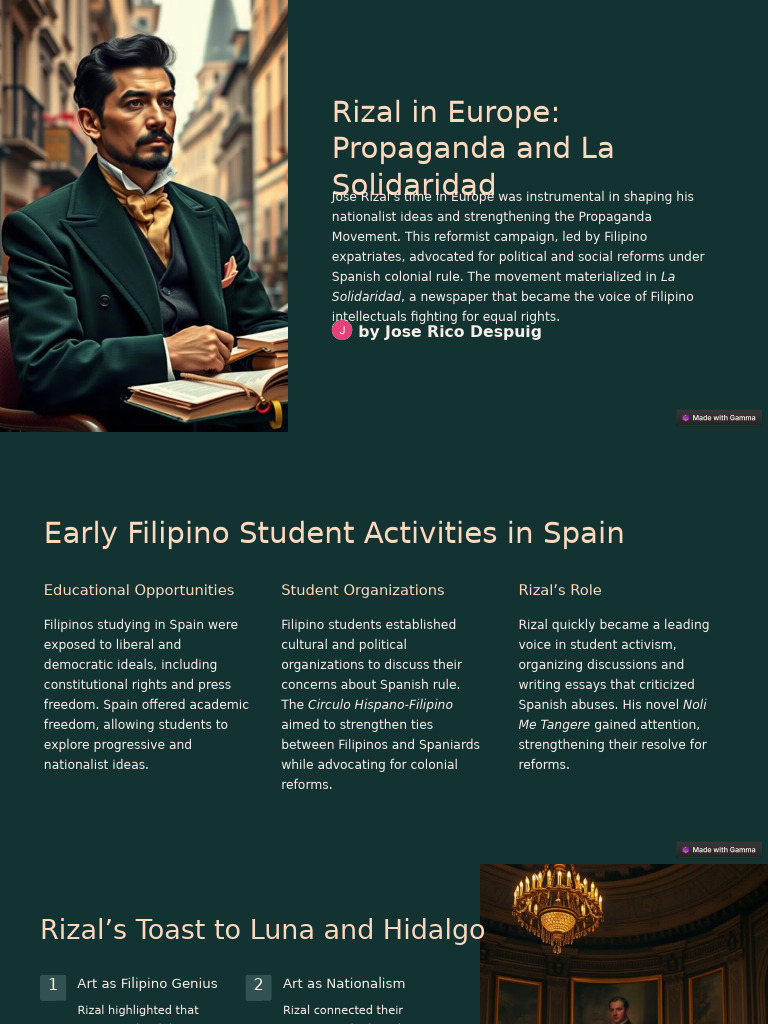 La Solidaridad and Rizal's Reform Movement | PDF | Ideologies ...