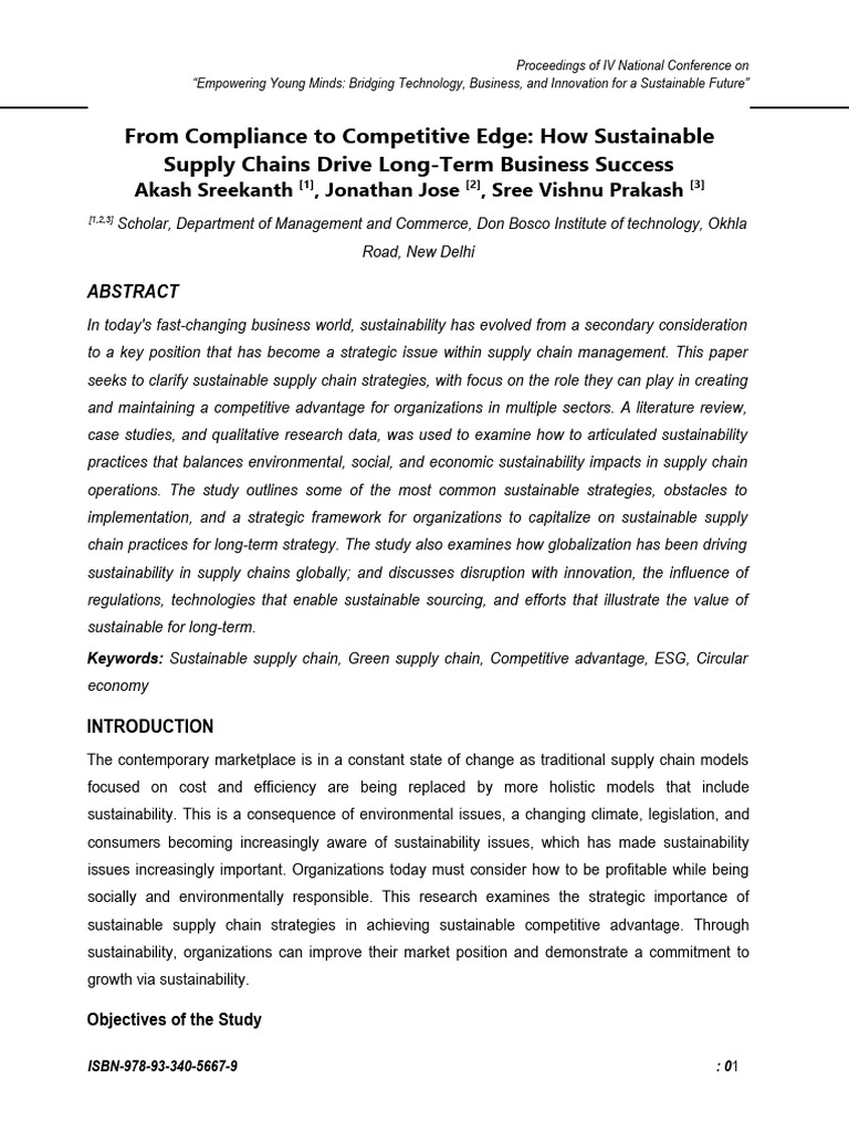 Sustainable Supply Chain Strategies for Success | PDF | Sustainability ...