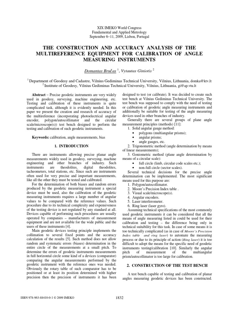 FP 243 | PDF | Calibration | Geodesy
