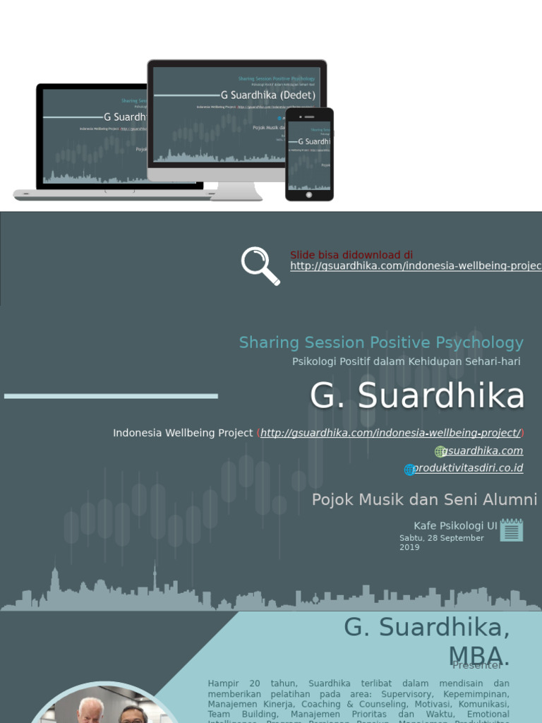 Sharing Pos Psy Iluni Psi UI | PDF | Quality Of Life | Well Being