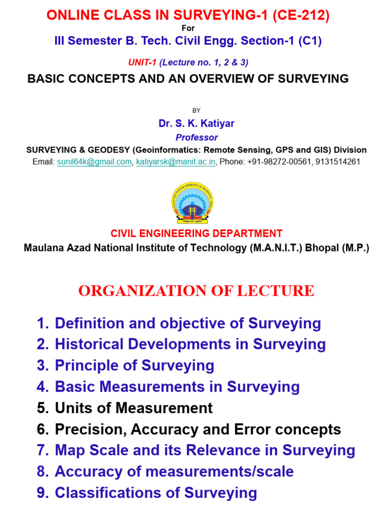 Overview of Surveying Concepts | PDF | Surveying | Accuracy And Precision