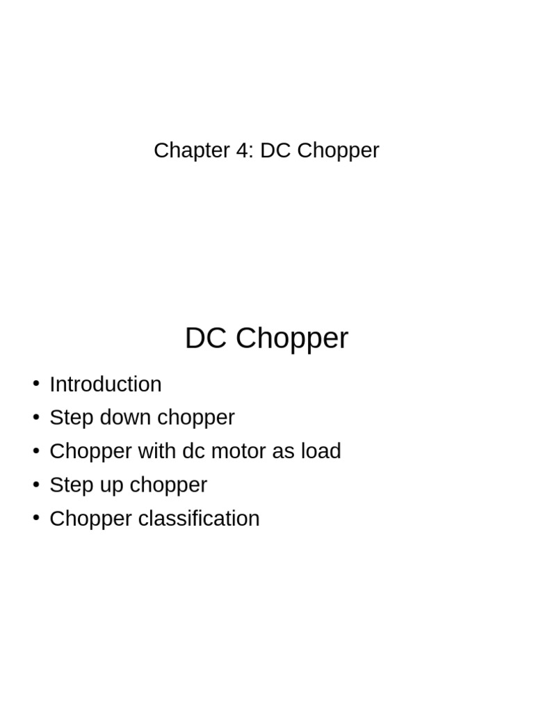 DC Chopper | PDF | Direct Current | Electronic Engineering