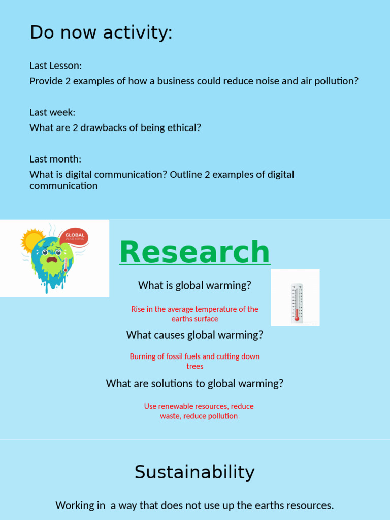 Environmental Sustainability in Business | PDF | Climate Change | Recycling