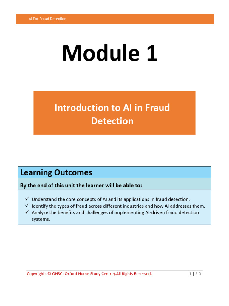 AI in Fraud Detection Overview | PDF | Machine Learning | Phishing
