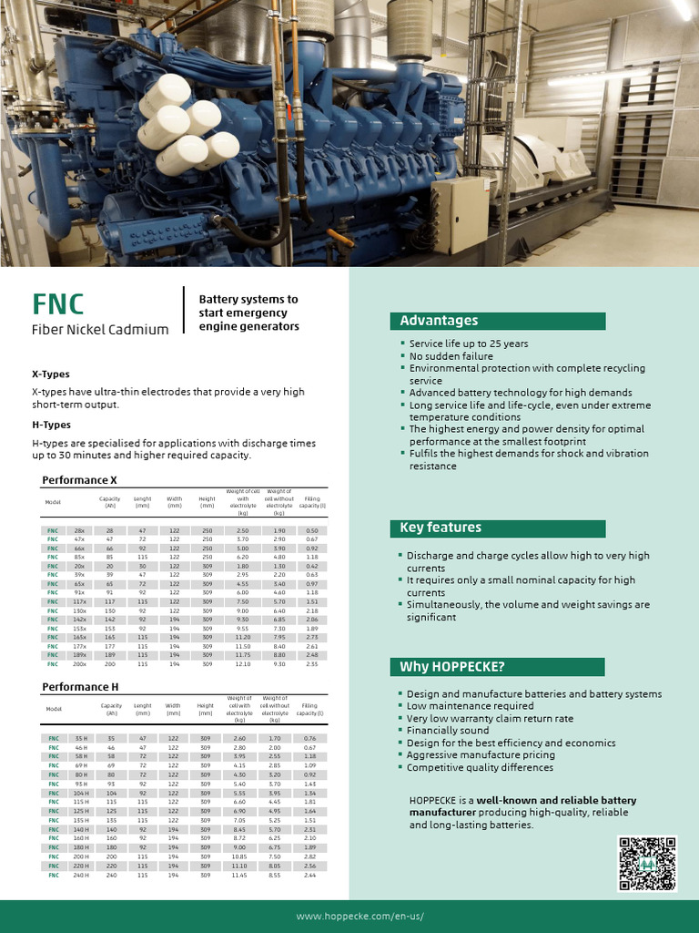 FNC Battery Grid Power FNC Flyer Us | PDF | Galvanic Cells | Electric Power