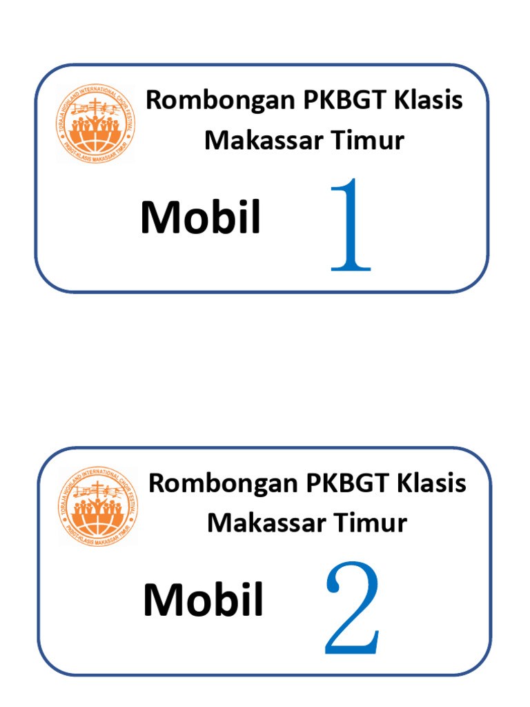 Rombongan PKBGT Klasis Makassar Timur | PDF