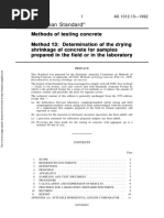 As 1012.13-1992 Methods of Testing Concrete Determination of the Drying Shrinkage of Concrete for Samples Pre