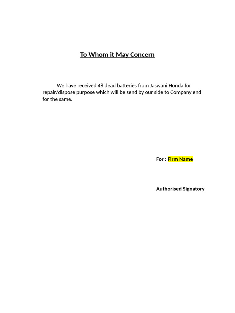 Dead Battery Disposal Notification | PDF