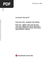 As 1038.14.2-2003 Coal and Coke - Analysis and Testing Higher Rank Coal Ash and Coke Ash - Major and Minor El