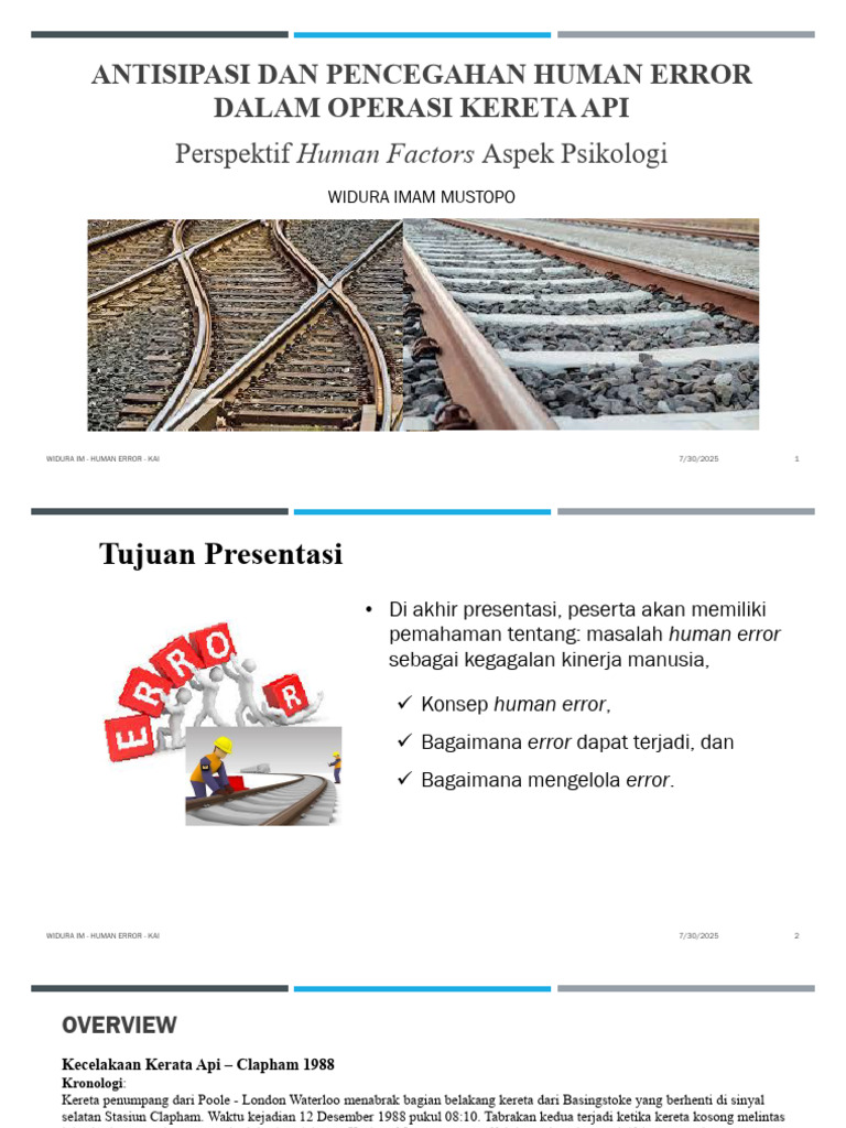 Pencegahan Human Error di Kereta Api | PDF