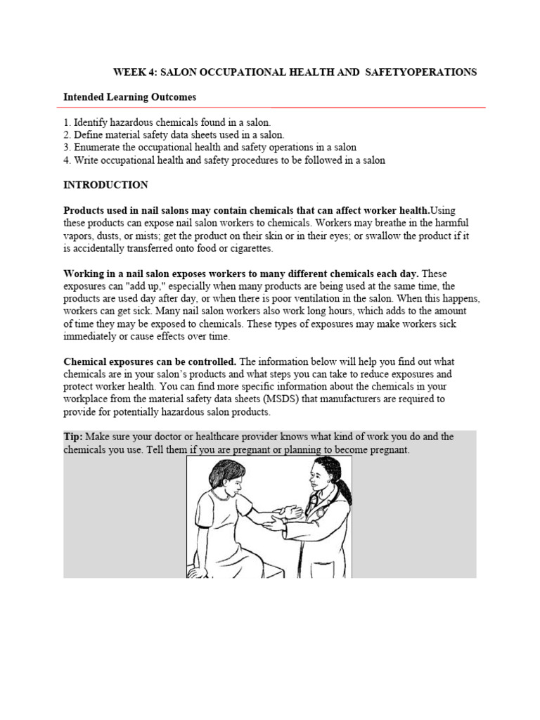 Salon Safety: Chemical Exposure Guidelines | PDF | Nail (Anatomy ...