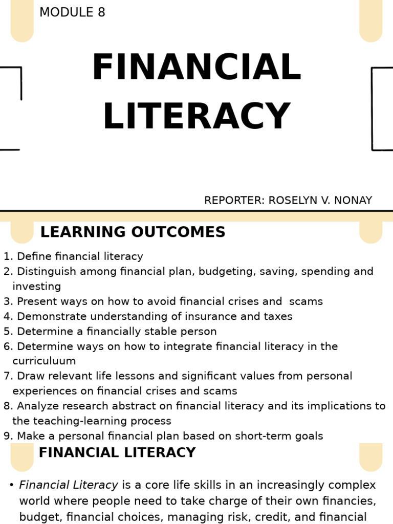 Financial Literacy for Educators | PDF | Insurance | Life Insurance