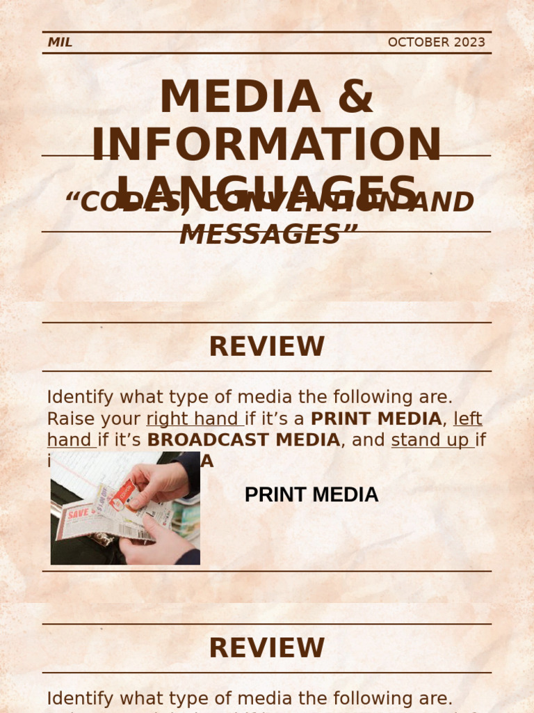 Lesson-10-Codes, Convention and Messages | PDF | Information | Genre