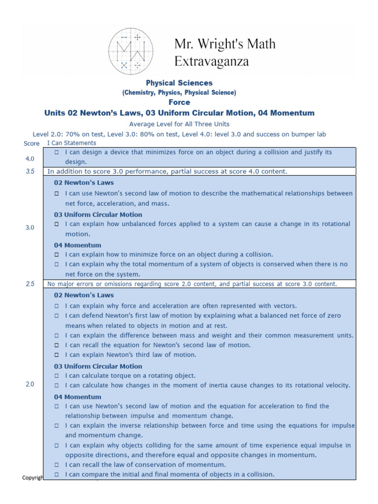 HSPhysics 02 Forces Notes | PDF | Force | Momentum