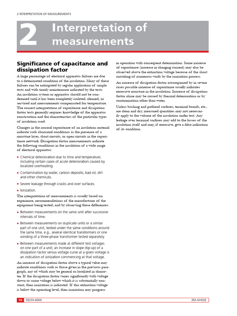 Insulation Measurement Interpretation Guide | PDF | Insulator ...
