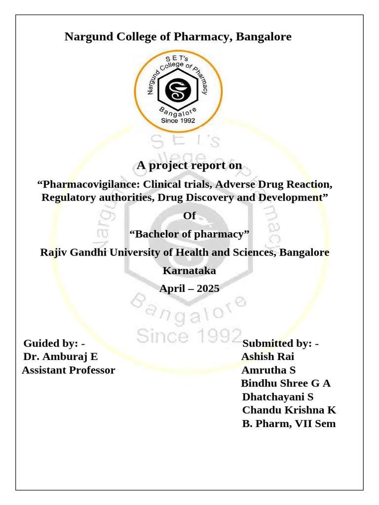 Pharmacovigilance in Clinical Trials Report | PDF | Pharmacovigilance ...