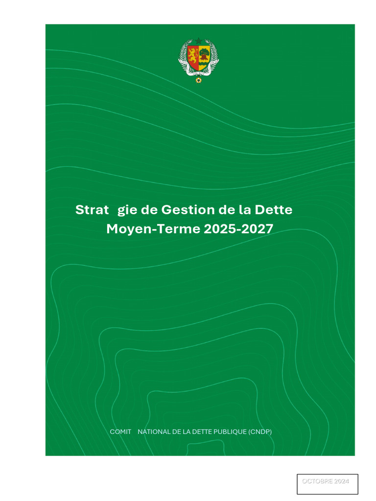 Stratégie de Dette Sénégal 2025-2027 | PDF | Politique monétaire | Dettes