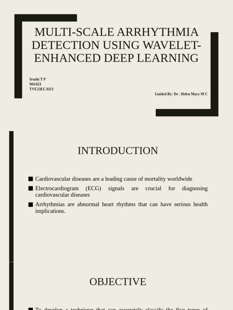 Multi-Scale Arrhythmia Detection Using Wavelet-Enhanced Deep Learning | PDF