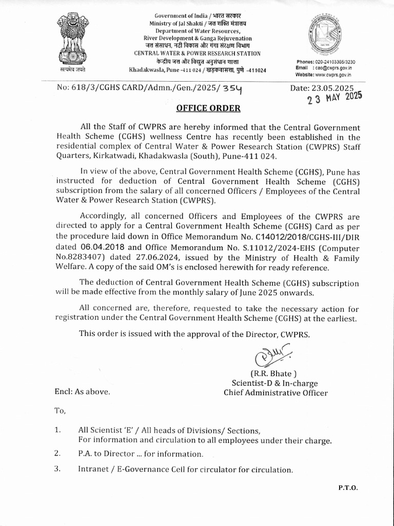CGHS Card Application Guidelines for Pune | PDF | Government Of India