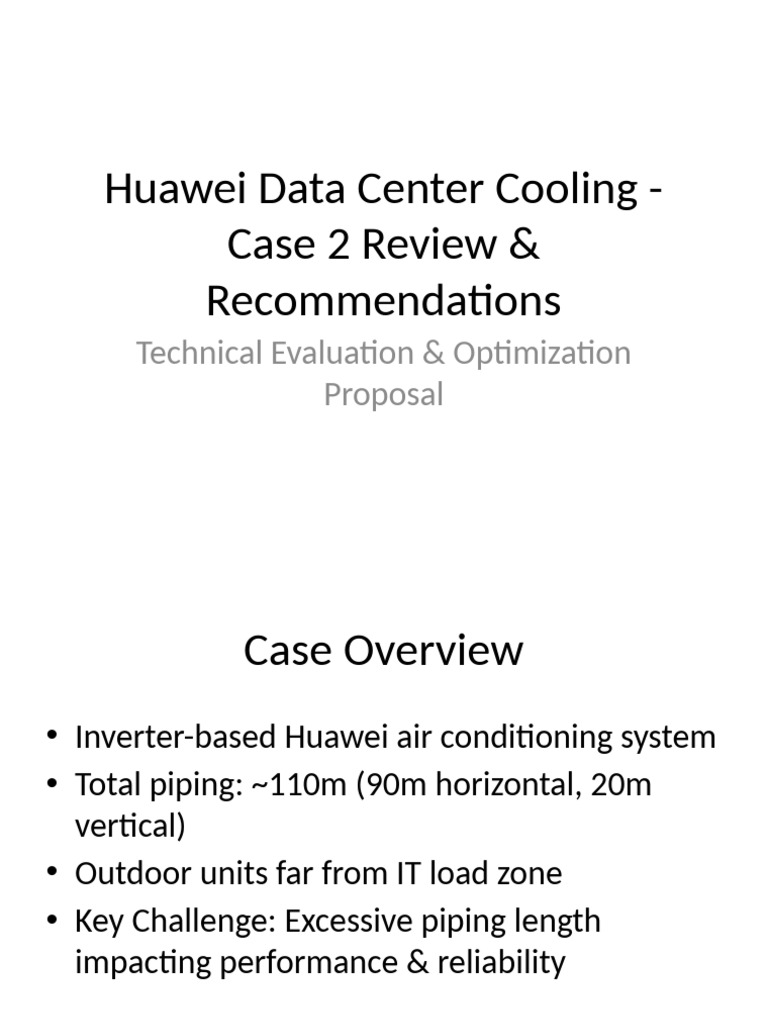 Huawei Data Center Cooling Optimization Guide | PDF