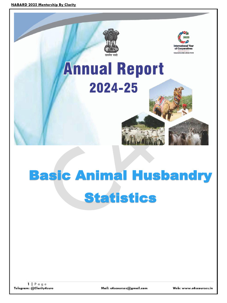 NABARD 2025 Animal Husbandry Insights | PDF | Soil | Agriculture