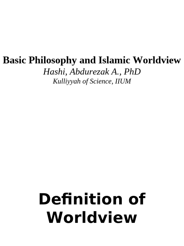 Understanding Worldview in Philosophy | PDF | Prophets And Messengers ...
