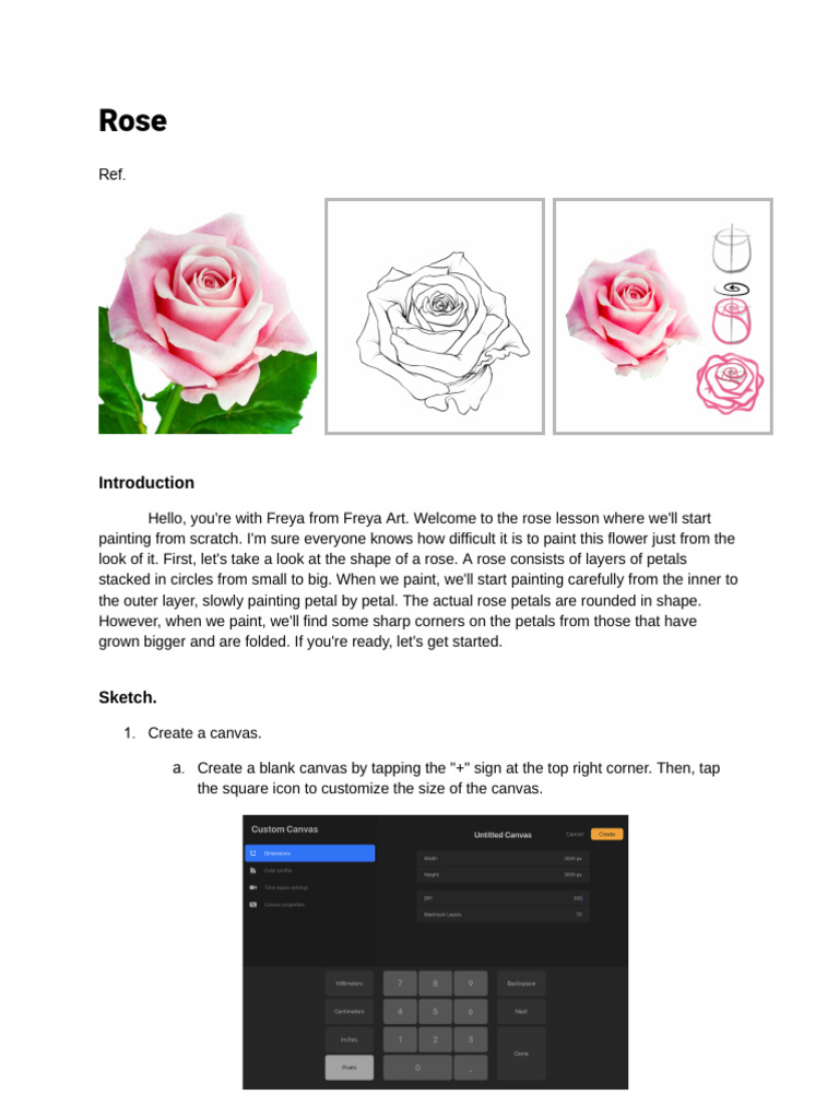 Step-by-Step Rose Painting Guide | PDF | Rose