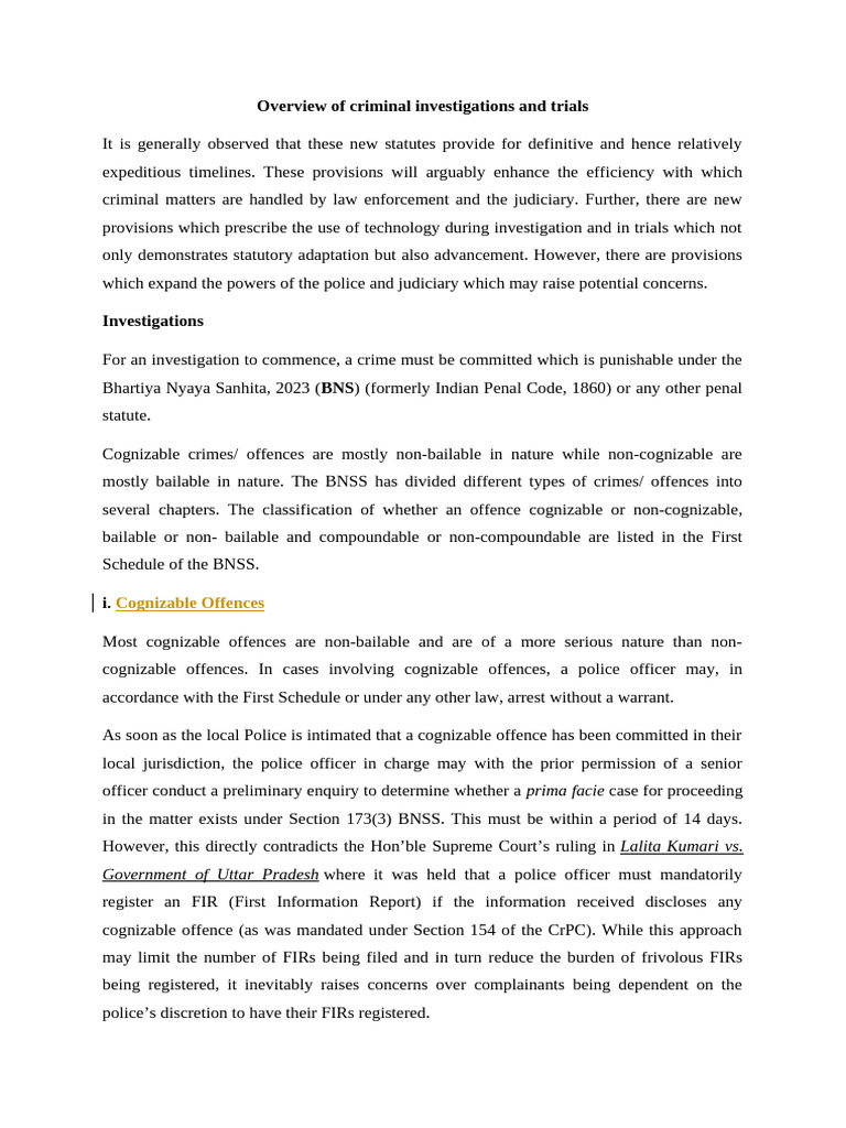 Criminal Investigation Procedures Overview | PDF | Bail | Plea Bargain