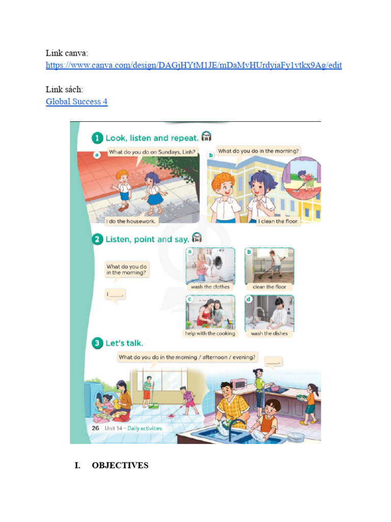 Daily Activities Lesson Plan | PDF | Behavior Modification | Communication