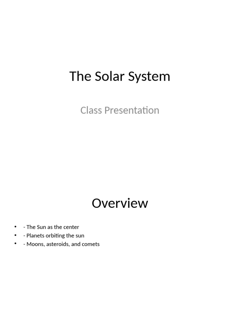 Solar System | PDF