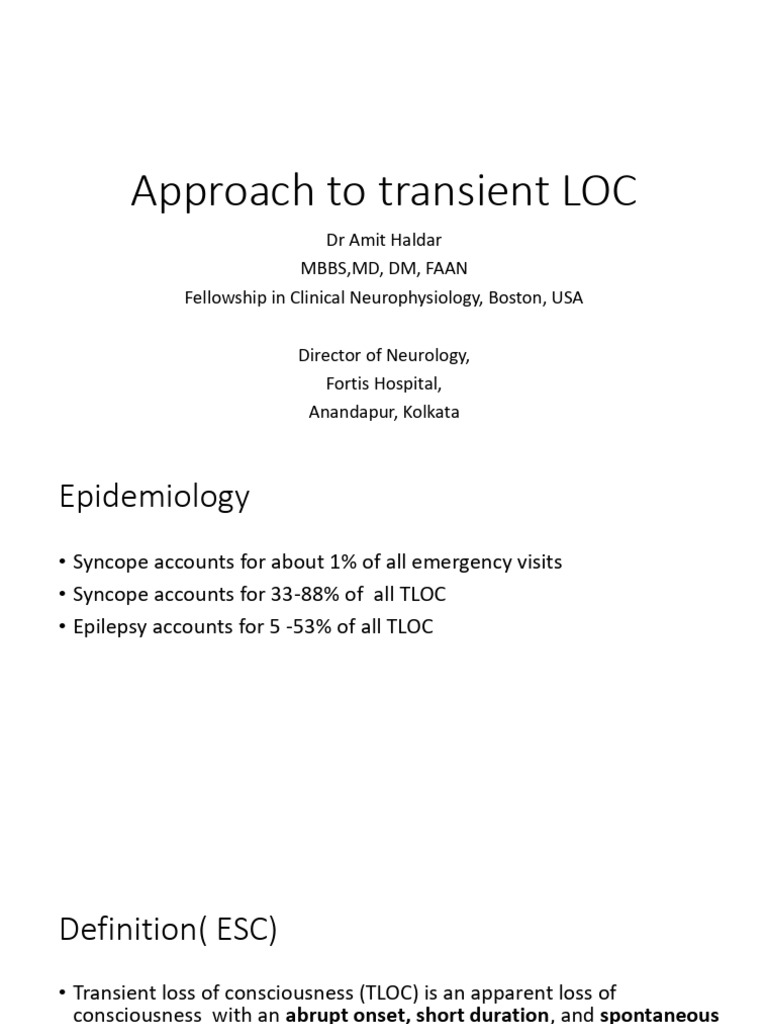 Understanding Transient LOC Causes | PDF | Diseases And Disorders ...