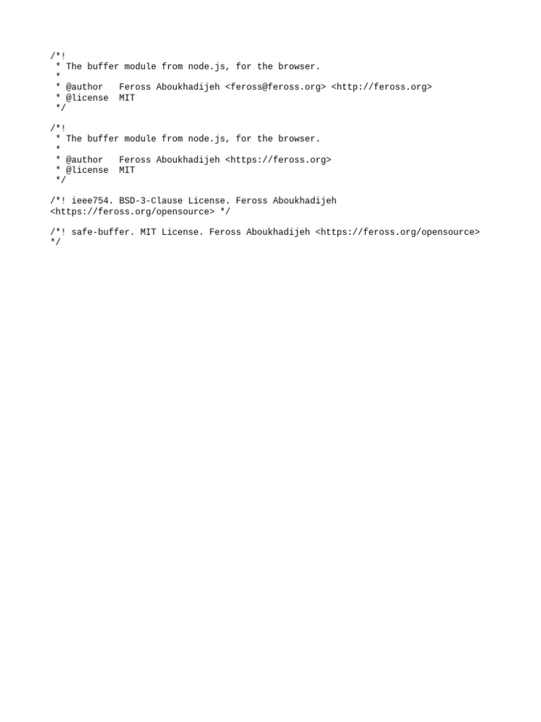 Node.js Buffer Module for Browsers | PDF