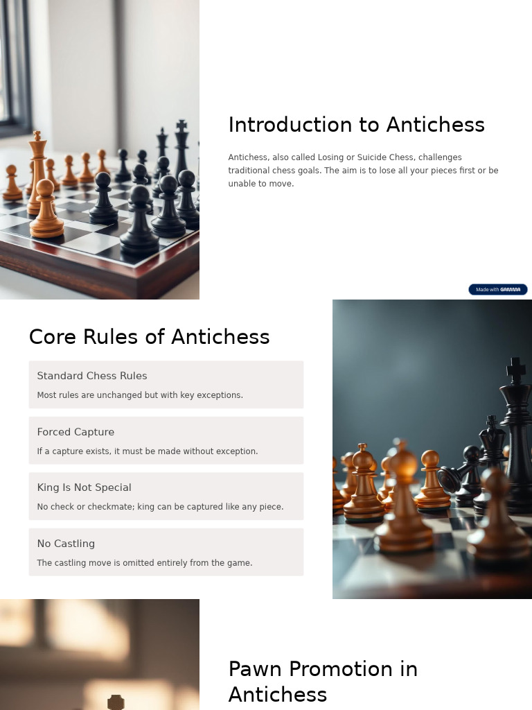 Introduction To Antichess | PDF | Chess | Traditional Games