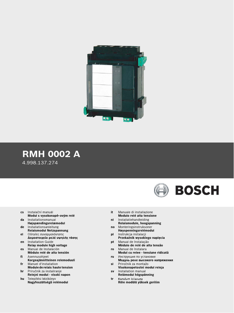 RMH 0002 A Installation Manual All 1221434251 | PDF