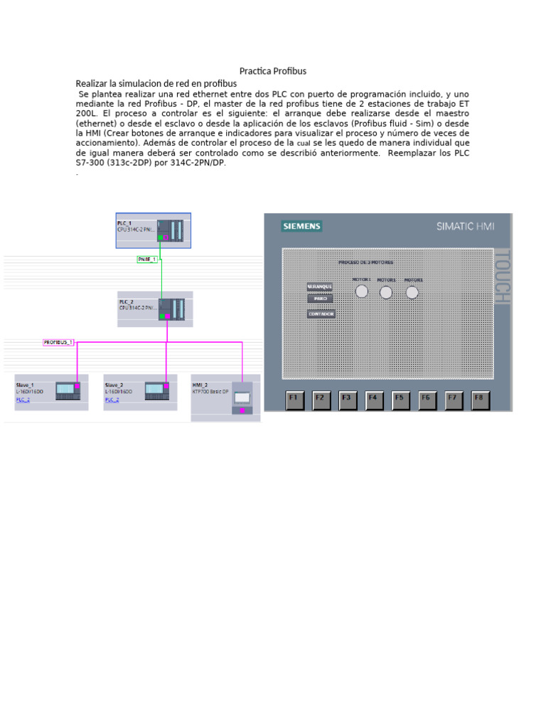 Simulación de Red Profibus y Ethernet | PDF