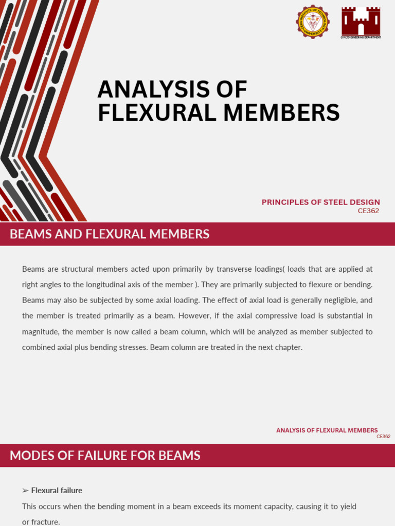 Flexural Member Analysis in Steel Design | PDF | Bending | Beam (Structure)