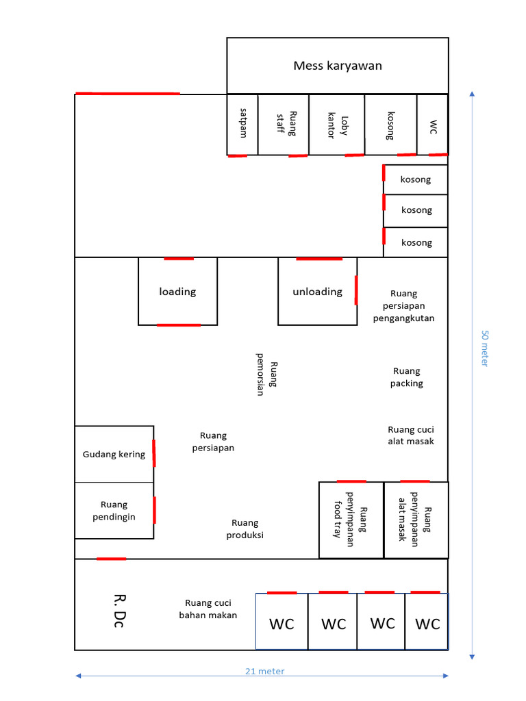 Denah Layout Mess Karyawan SPPG | PDF