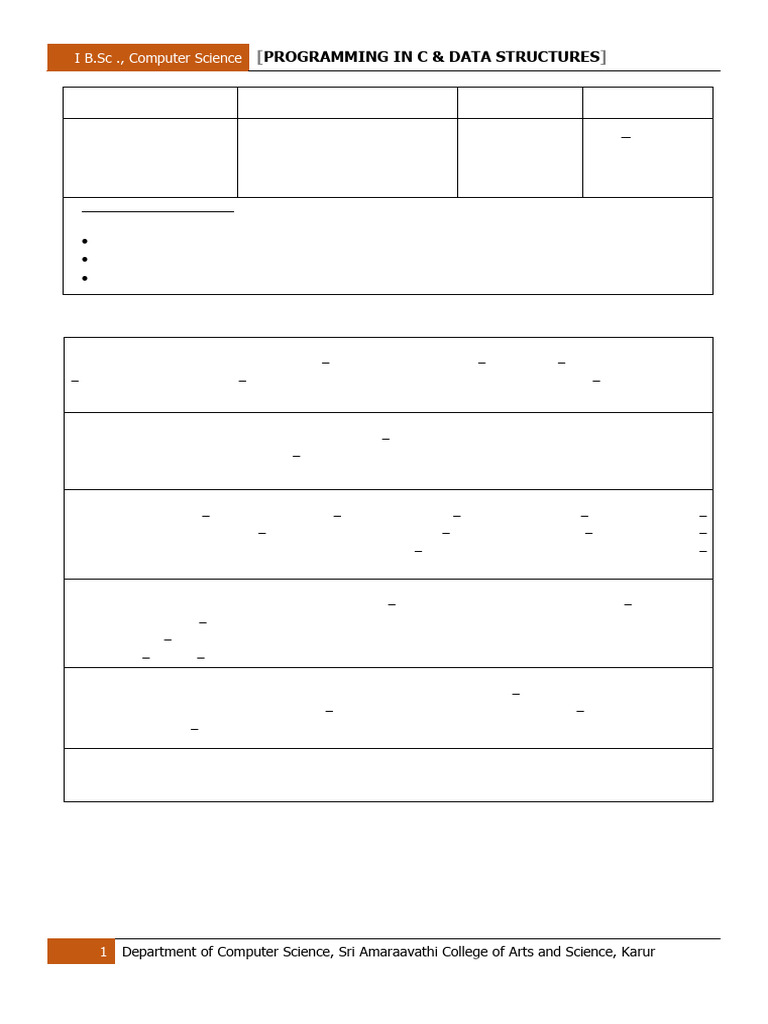 C Programming and Data Structures Course | PDF | Integer (Computer ...