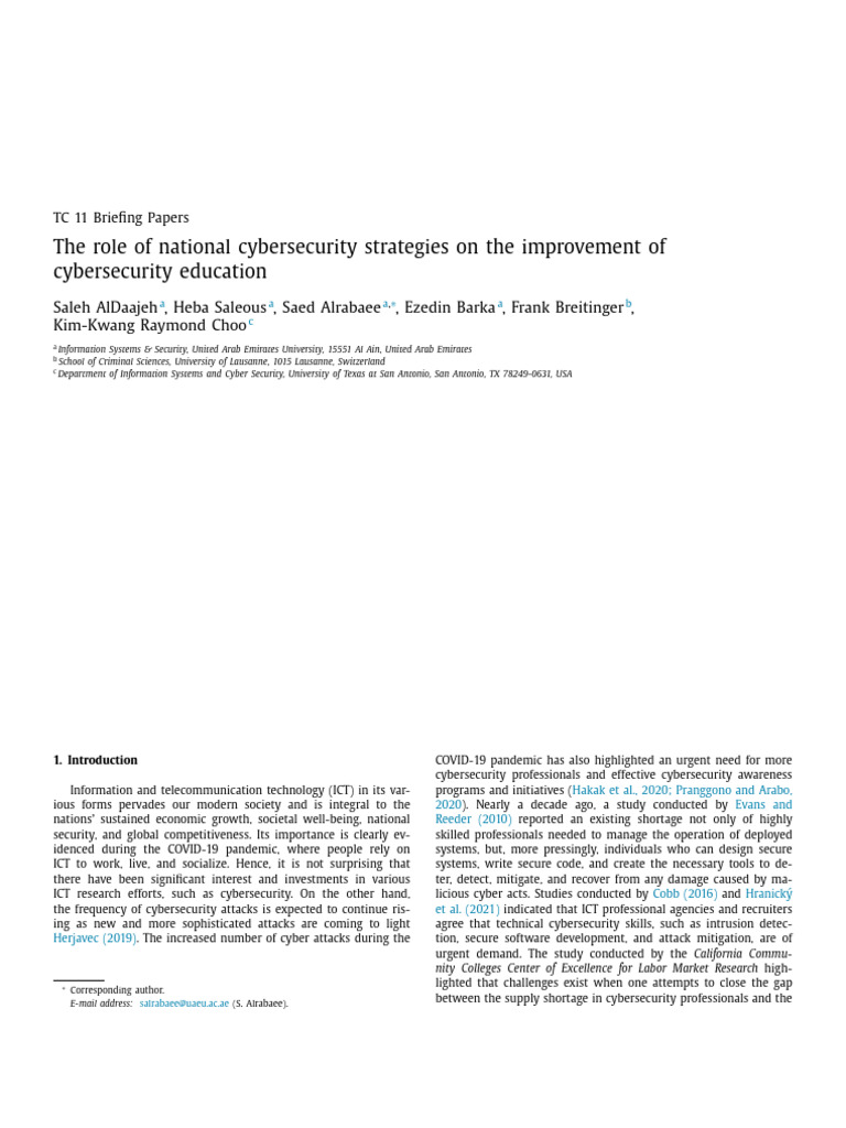 National Cybersecurity Strategies Impact | PDF | Computer Security ...