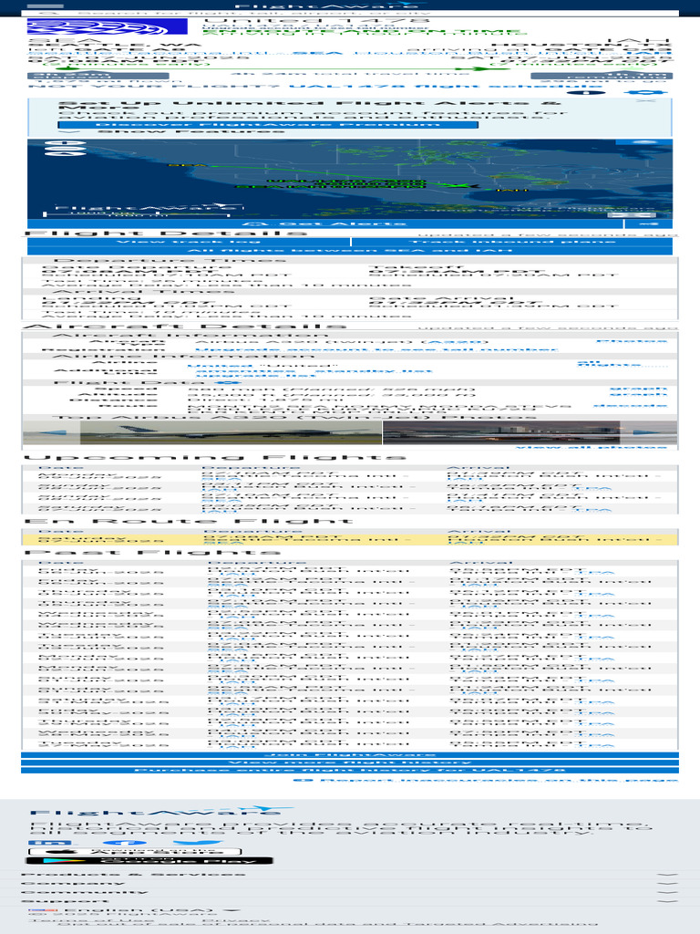 UA1478 (UAL1478) United Flight Tracking and Histo… | PDF | United ...