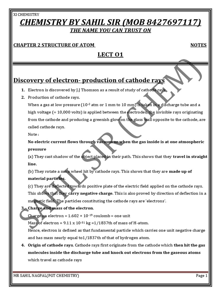 Atomic Structure and Particle Discoveries | PDF | Photoelectric Effect ...