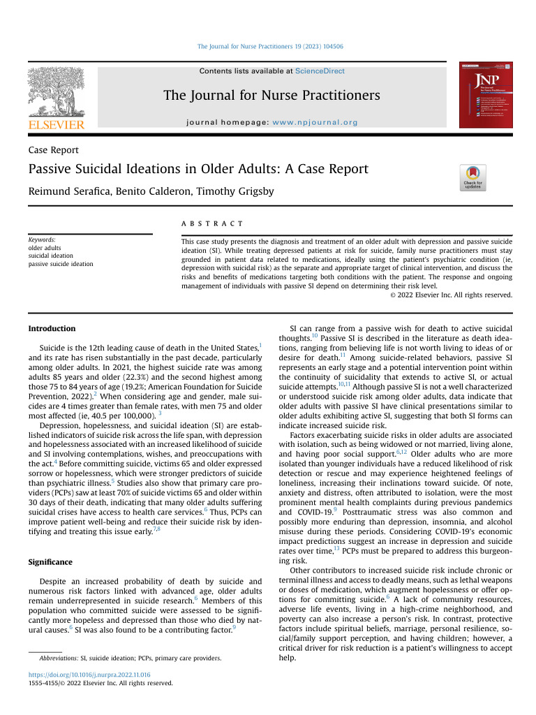 n12 - 1 s2.0 S1555415522004834 Main | PDF | Major Depressive Disorder ...