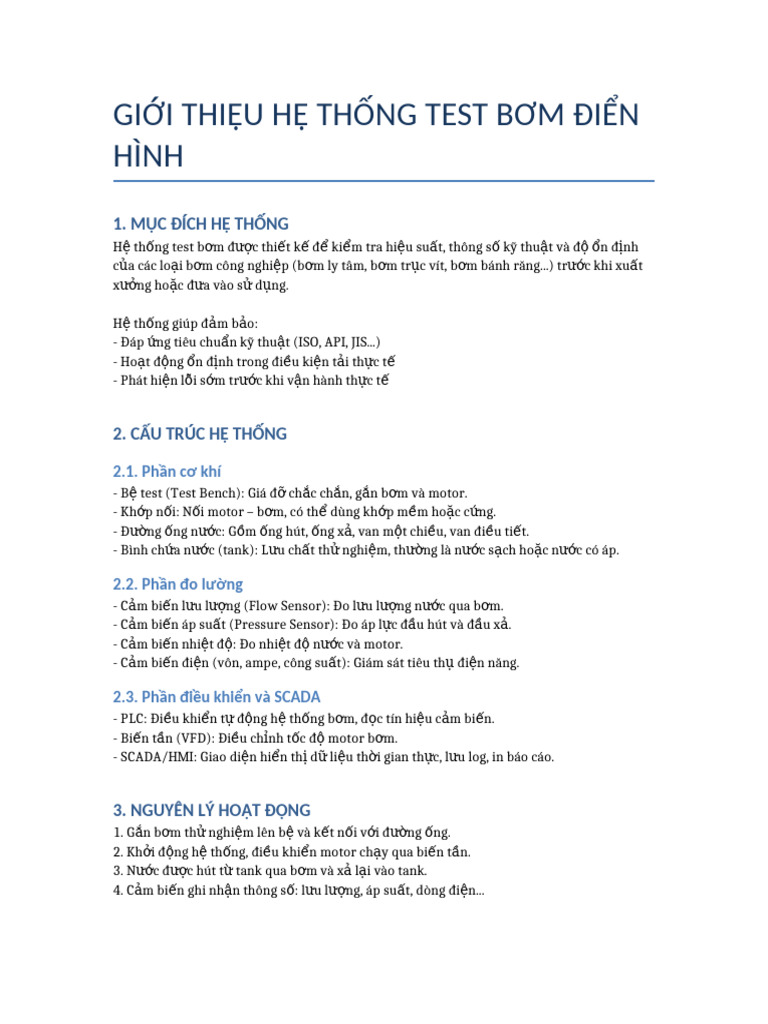 Gioi Thieu He Thong Test Bom | PDF